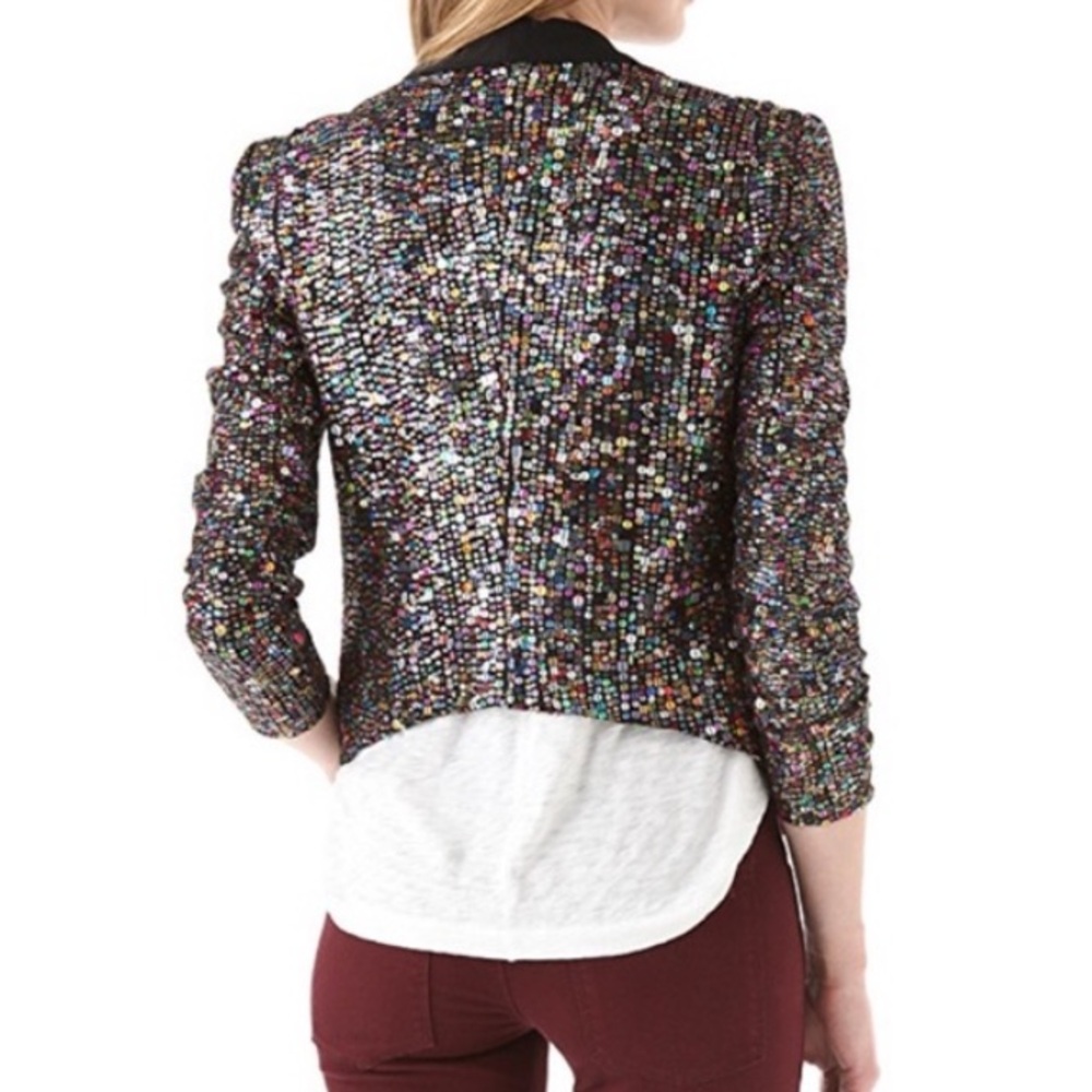 Rebecca Minkoff Becky Sequin Jacket Blazer - Picture 3 of 11